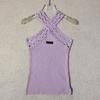 Miu Style Summer Cross Halter Knit Tank Top - Slim Fit, Sexy, Simple, Versatile.