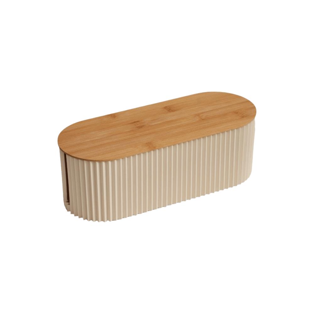 

Plastic Socket Storage Box Wooden Cover Wire Storage Box Power Line Storage Case Desktop белый