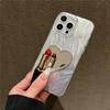 Luxury Diamond Love Heart Makeup Mirror Laser Phone Case For iPhone 16 15 14   11 Pro Max XR X XS Shockproof Bumper Cover