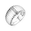 Luxenter 925 Sterling Silver Ring and Brilliant Zirconia with Rhodium Finish - Dorane