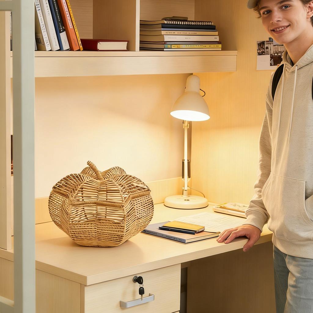 Handmade Woven Storage Basket, Pumpkin And Vegetable , Storage Basket, Organizer, Desktop Sundries Basket, Home Decoration Basket