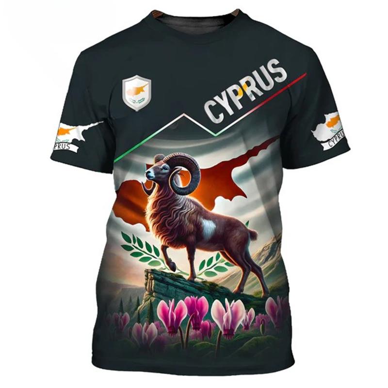 Urkomisches T-Shirt Herrenmode 3D T-Shirts Ziege Niedlicher Druck Lässig Übergroß Rundhalsausschnitt Kurzarm T-shirtTops