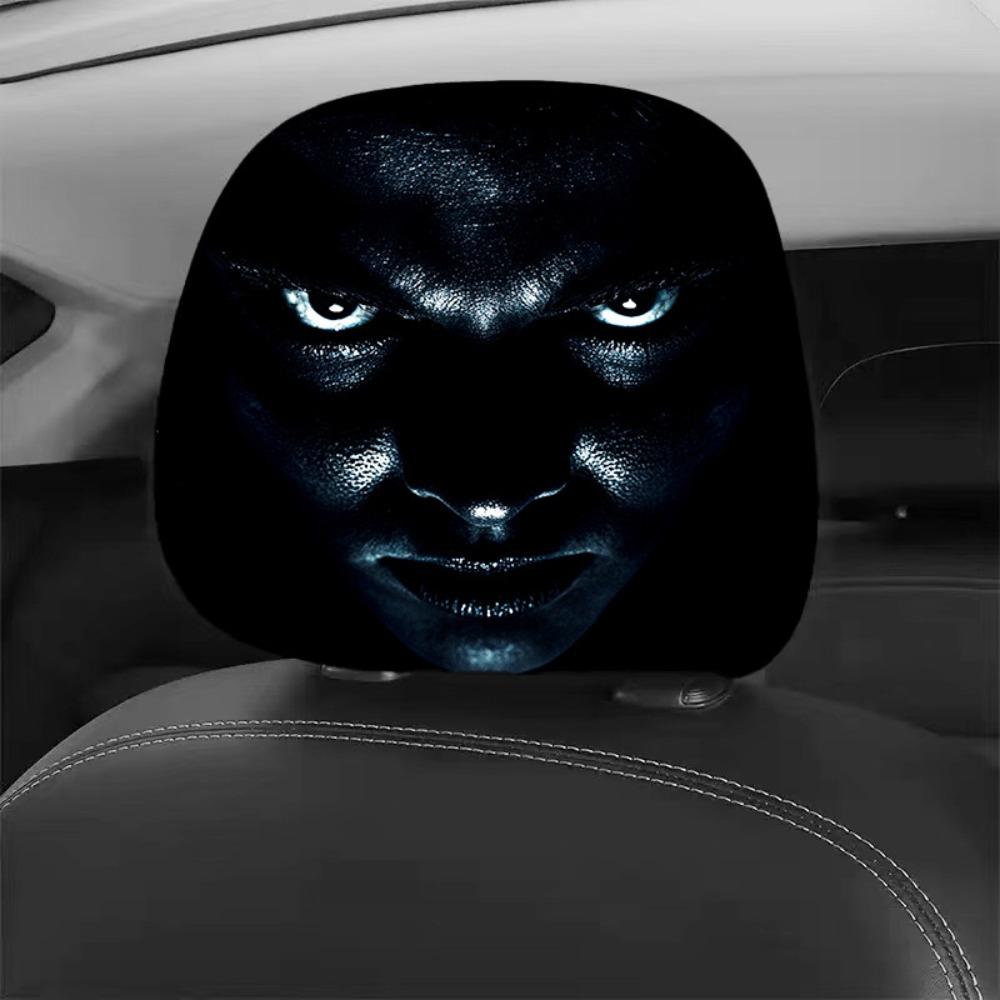 2 Pcs Ghost Car Seat Headcover Halloween Accessories Car Interior Decor All Seasons