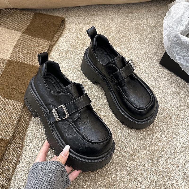 Summer Shoes Ladies Female Footwear Autumn Clogs Platform British Style 2024 Women's Slip-on Dress Fall Retro New Creepe