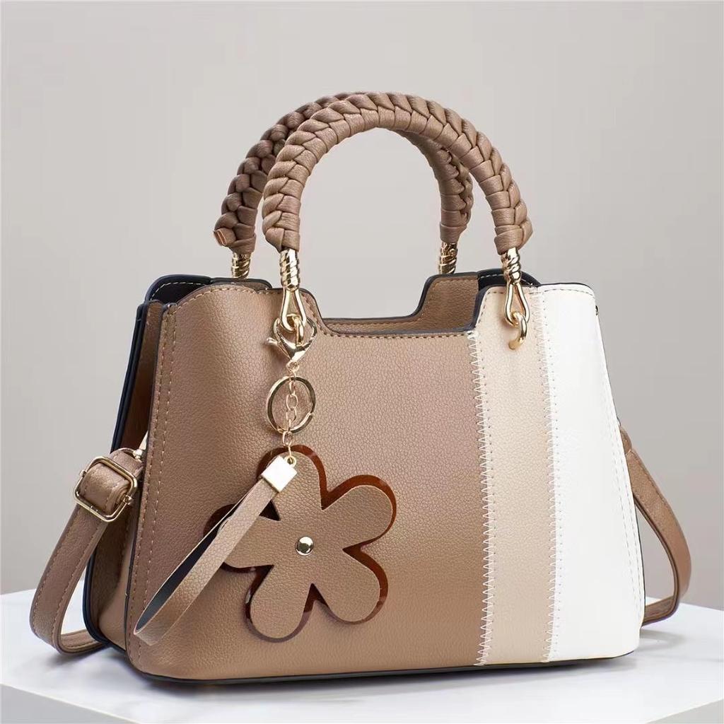 Textured Light Luxury Temperament Portable Shoulder Bag Large Capacity Crossbody Square Bag