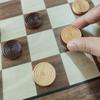 30 Pieces of Checkers Just One Game- Wooden Chess Pieces only-Checkers Pieces
