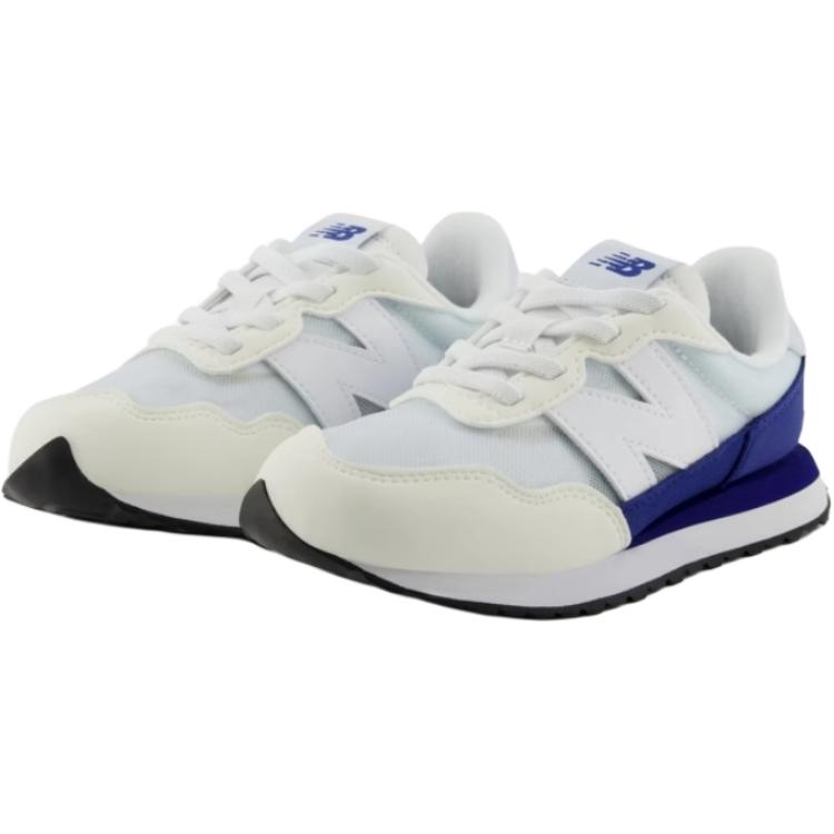 New Balance Nb 237 Comfortable Versatile Durable Low-Top Casual Shoes Kids sneaker White Blue PH237DIW