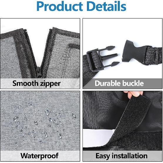 Hovom Car Trunk Organizer, Large Capacity Trunk Organizer for SUV, Detachable Vehicle Seat Back Hanging Storage Organizer with Zippers, Waterproof