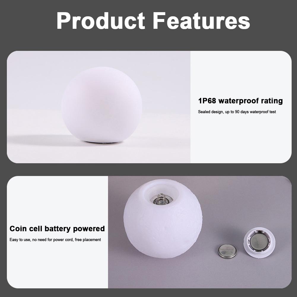 LED Glowing Ball Night Light 16 Colors Floor Street Lawn Lamp Remote Control Garden Luminous LED Ball for Garden Yard Pool Decor