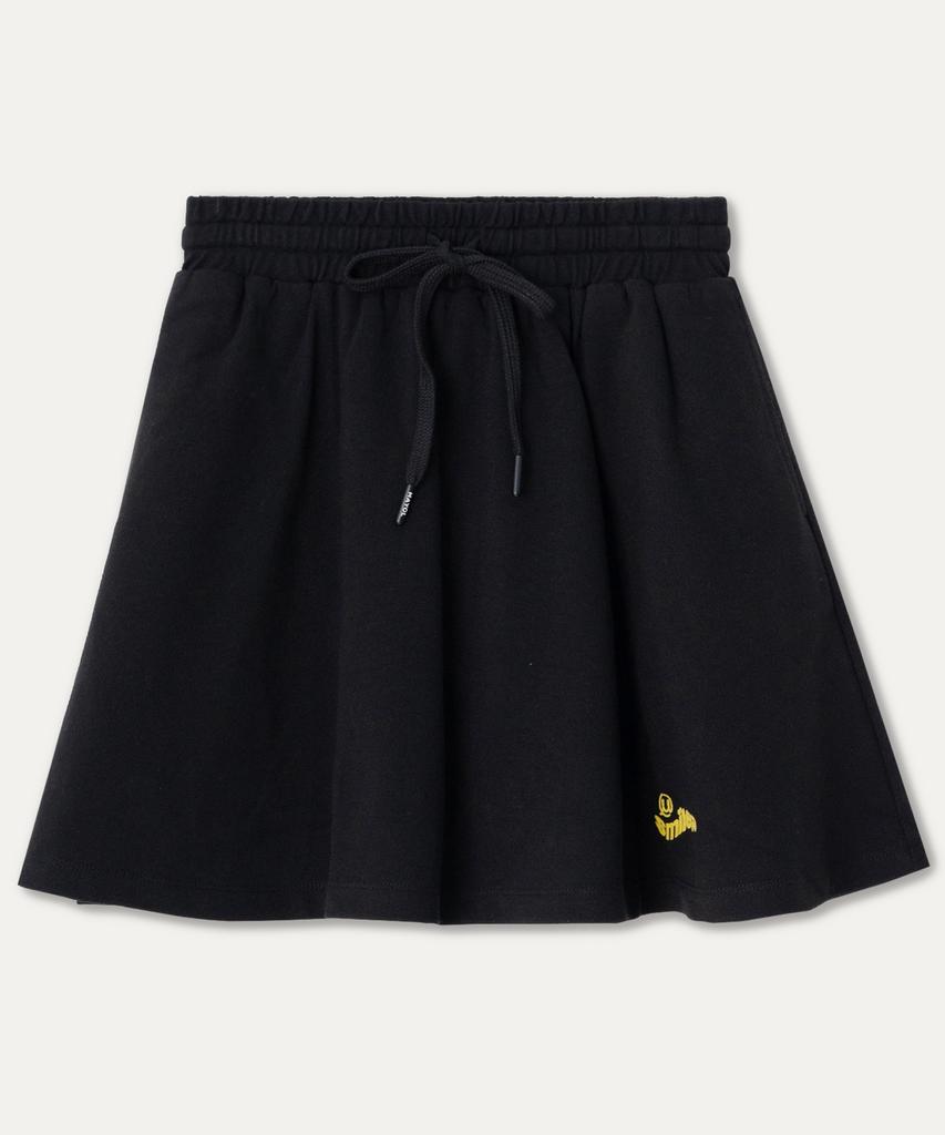 Mayol Smile Logo Pique Skirt_Black
