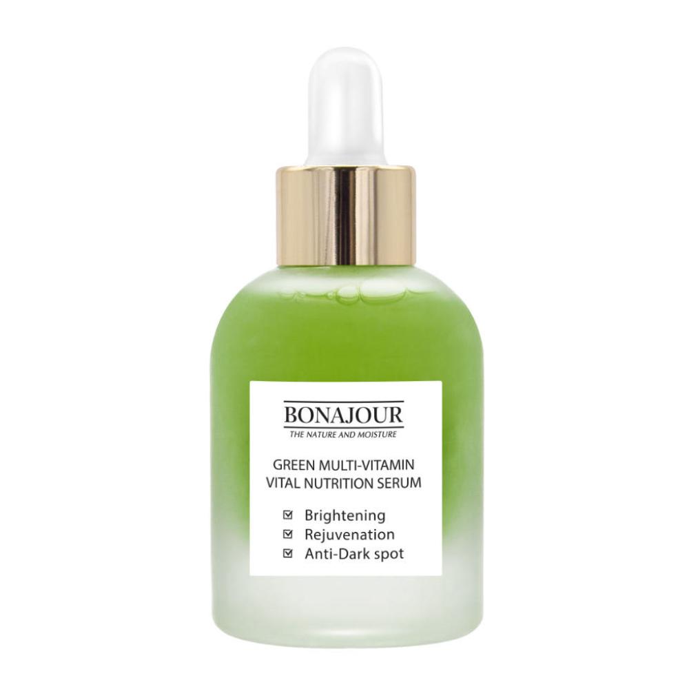 Bonajour Green Multi Vitamin Vital Nutrition Serum 35ml K-Beauty Brightening Energy Ampoule for Radiant Skin