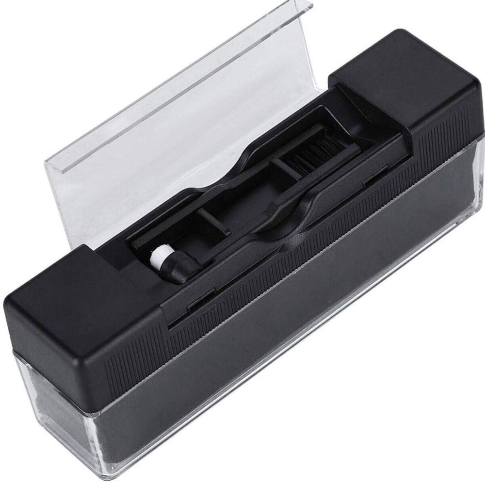 

Черный набор для чистки винилового проигрывателя 2-в-1, пластиковая бархатная щетка для пластинок чёрный