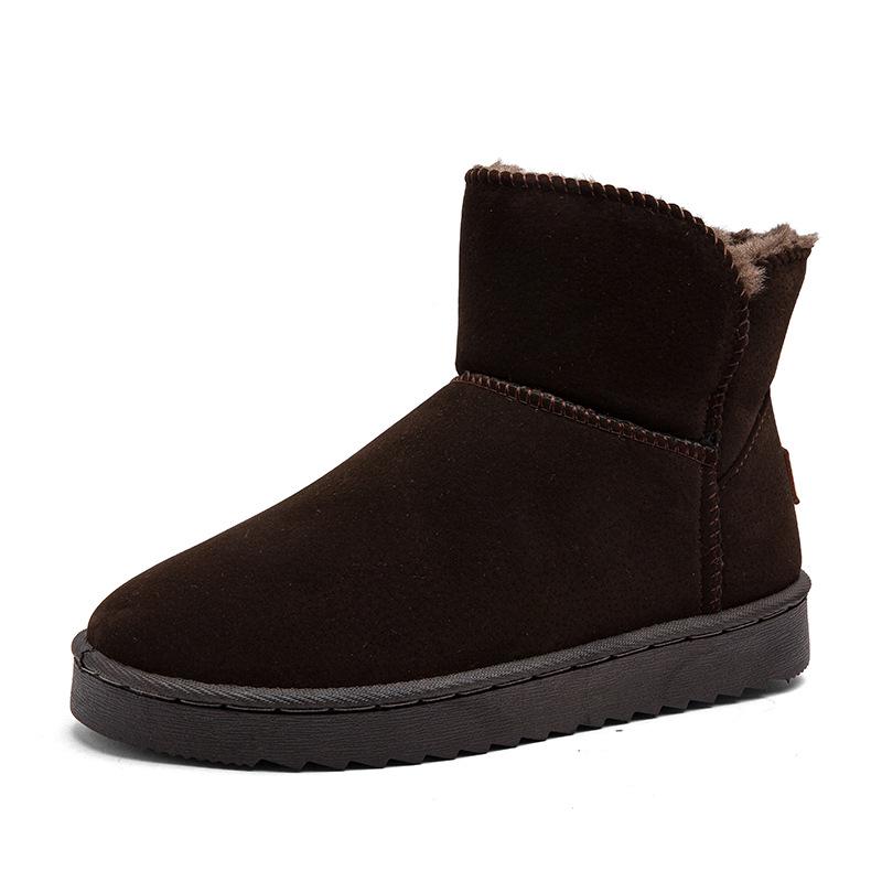 Men's Winter Cotton Snow Boots with Thick Fur Lining - Warm and Stylish Protection for Cold Weather