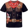 Western Cowboy Men T-shirt Sport Quick-dry Breathable Casual Street Outdoor Fun Cosplay Party Short-sleeve Top