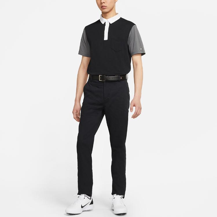 Nike Dri-Fit Player Colorblock Golf Polo Shirt Men Tops Black CV3495-010