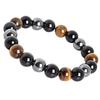 Bracelet - Tiger Eye - Triple Protection - Hematite - Black Obsidian - 10 Mm