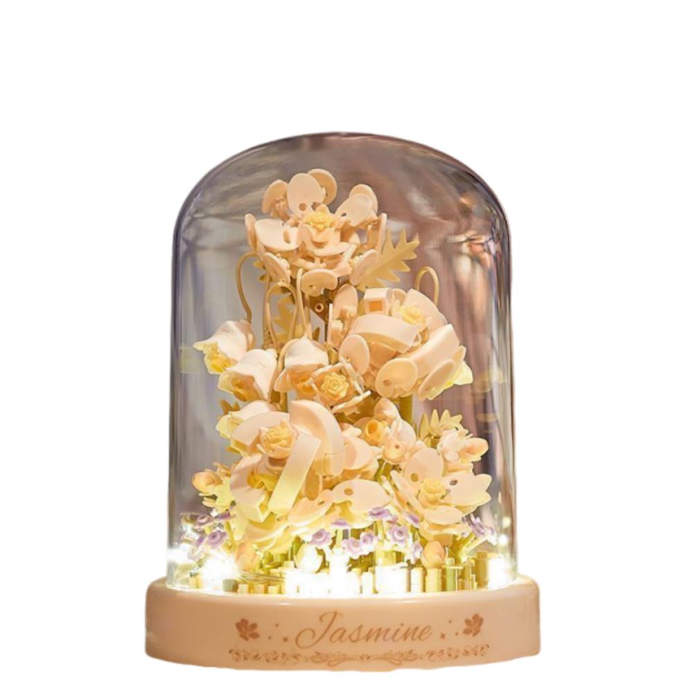 

With Ambient Light Tree Building Block Kit Handmade Design Flower Assembly Blocks Children Toy Style 1