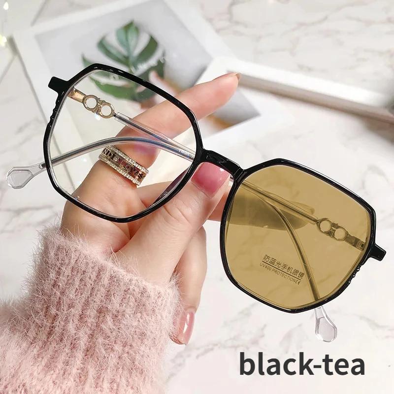 Lunettes de myopie photochromiques bloquant la lumière bleue Lunettes de soleil d'extérieur vintage pour femmes et hommes Lunettes de myopie optiques finies Dioptrie