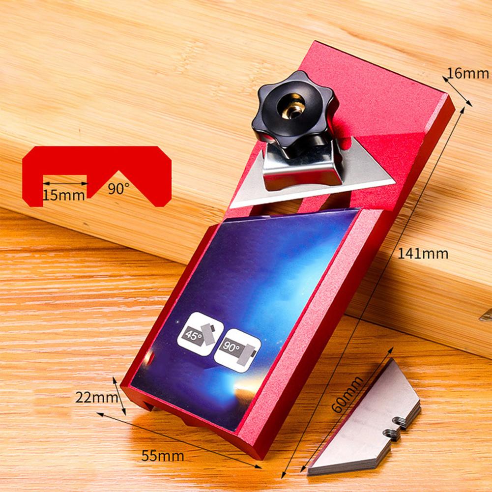 Fazownik do gratowania 45 stopni z 10 ostrzami Narzędzia do obróbki drewna Wodoodporny Dwukanałowy Ręcznie robiony Strug do fazowania