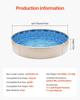 Folie rotundă piscină 24ft Stil Unibead Folie piscină Înălțime perete 52in