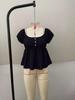 Polka Dot U-Neck Slimming Short Sleeve Summer Dress