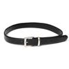 Square Vintage Silver Cowhide Leather Belt (T024_black)
