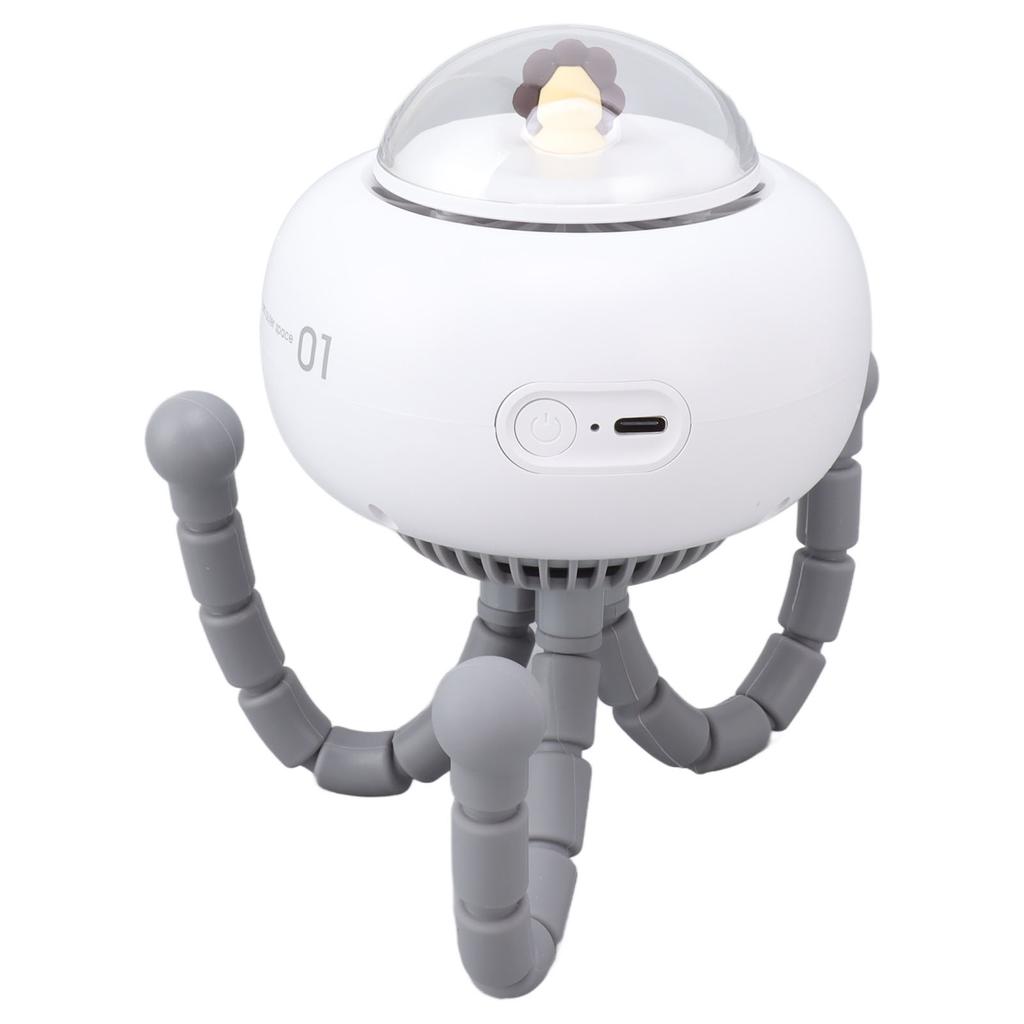 Mini Portable Clip On Fan with Flexible Tripod 4 Speeds Rotatable Bladeless Handheld Desk Cooling
