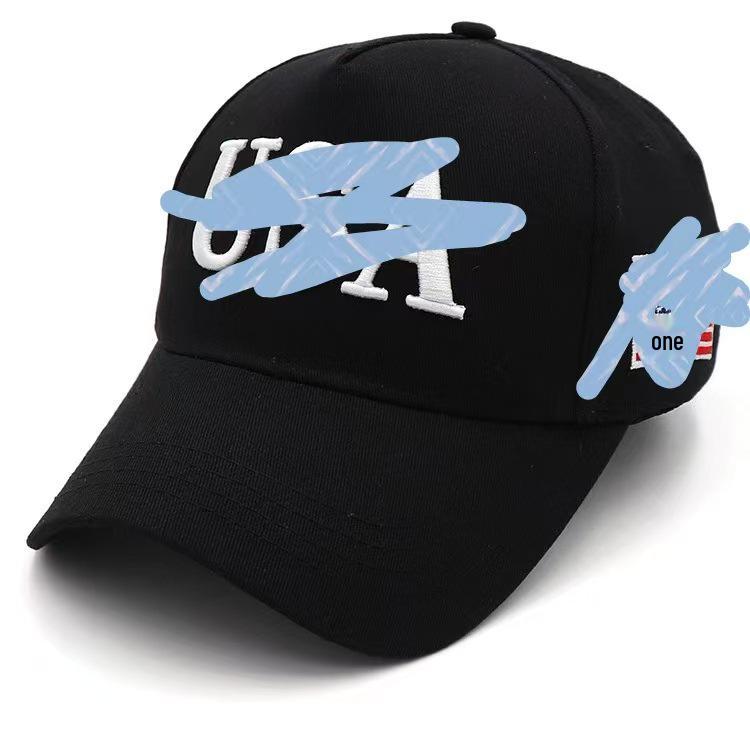 In-Stock Red Baseball Cap: Embroidered Logo & Flat Brim, Summer Sun Protection, Cross-border Promotion