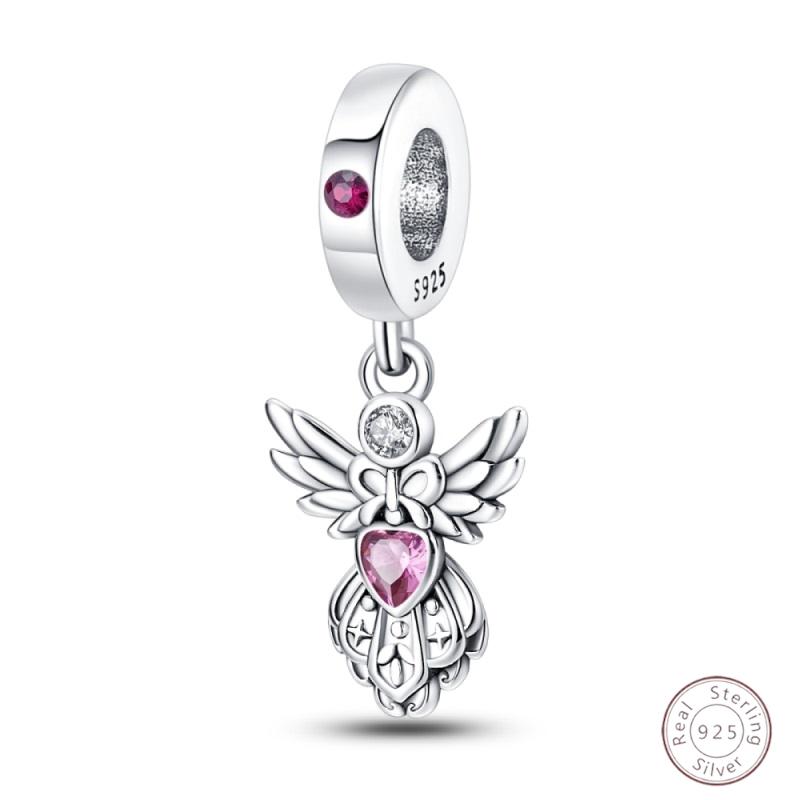 Copper Purple Classic Retro Heart Lotus Angel Shape Pattern Charms Beads Fit 3Mm Original Bracelet Diy Jewelry Gift