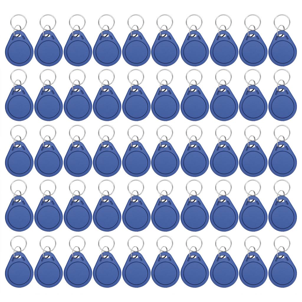 50PCS ICUID Card Token Tag Key Chain 13.56MHZ Copyable for Access Control Time Attendance Parking Lots