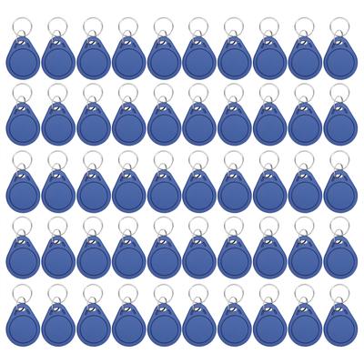 50PCS ICUID Card Token Tag Key Chain 13.56MHZ Copyable for Access Control Time Attendance Parking