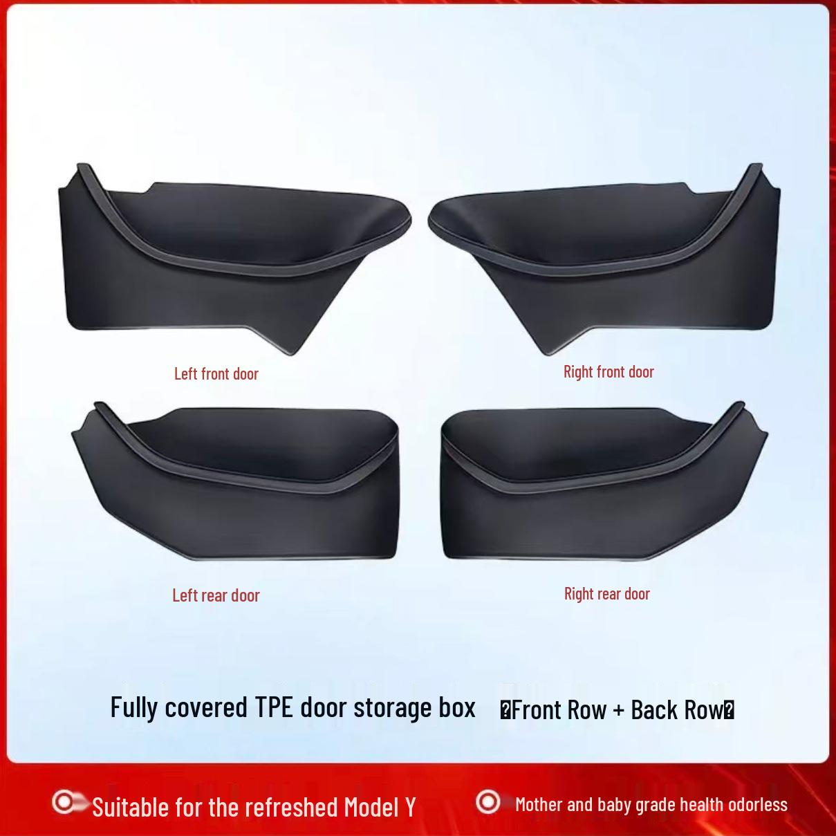

Tesla Model 3/Y Car Door Storage Pocket Mats - Decorative Accessories