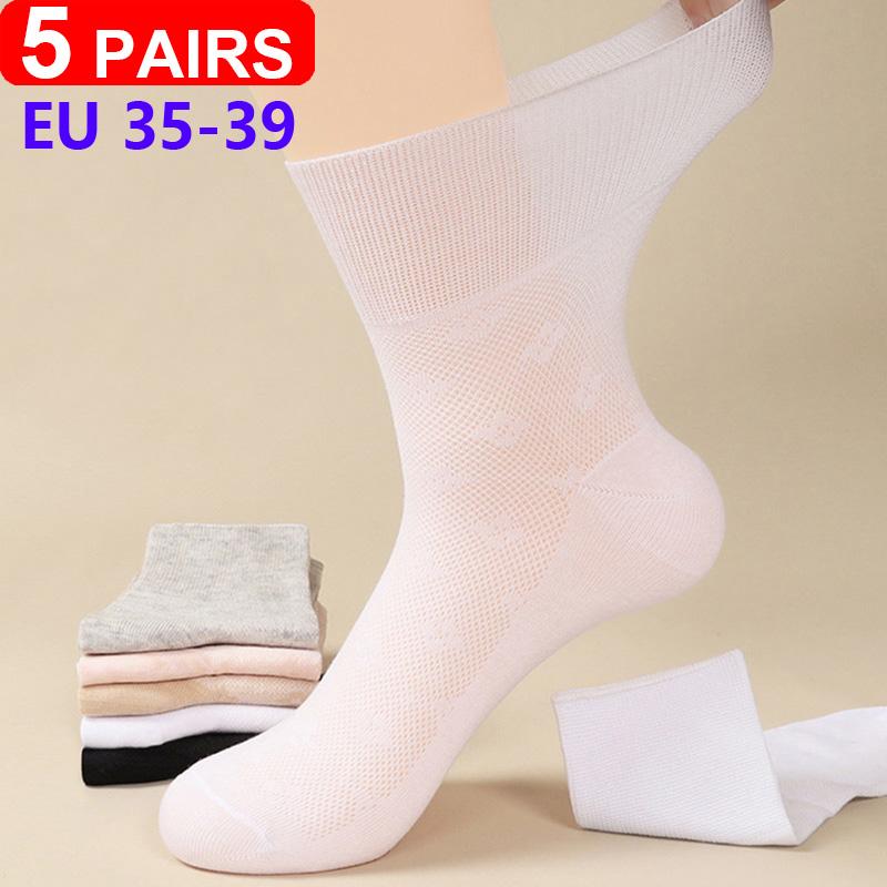 5 Pairs/pack Plus Size Prevent Varicose Veins Socks Women Diabetics Patients Cotton Loose Mouth Sock Men Women Comfortable Meias