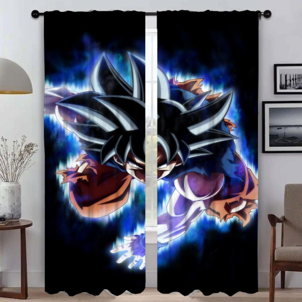 

Кухонные шторы Детская комната D-Dragon-ballS Противомоскитные шторы 2 штуки Оконные шторы Жалюзи Перегородка Тюль для спальни W50xH70cmx2pcs-CL