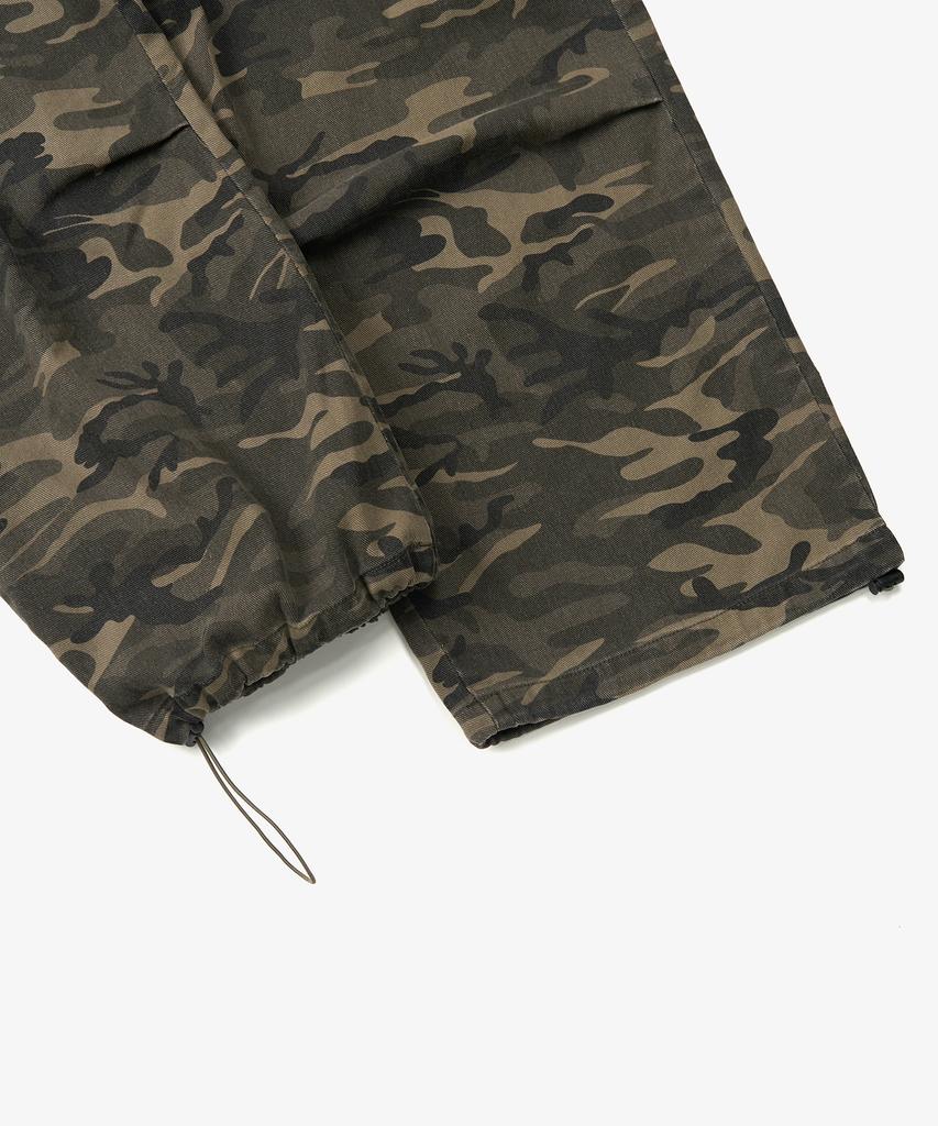 TOFFEE Camo Wide Cotton Pants (Deep Khaki)
