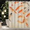 Colorful Koi Fish Shower Curtain - Water-Resistant Fabric for Bathroom - Perfect for Nature and Zen Lovers