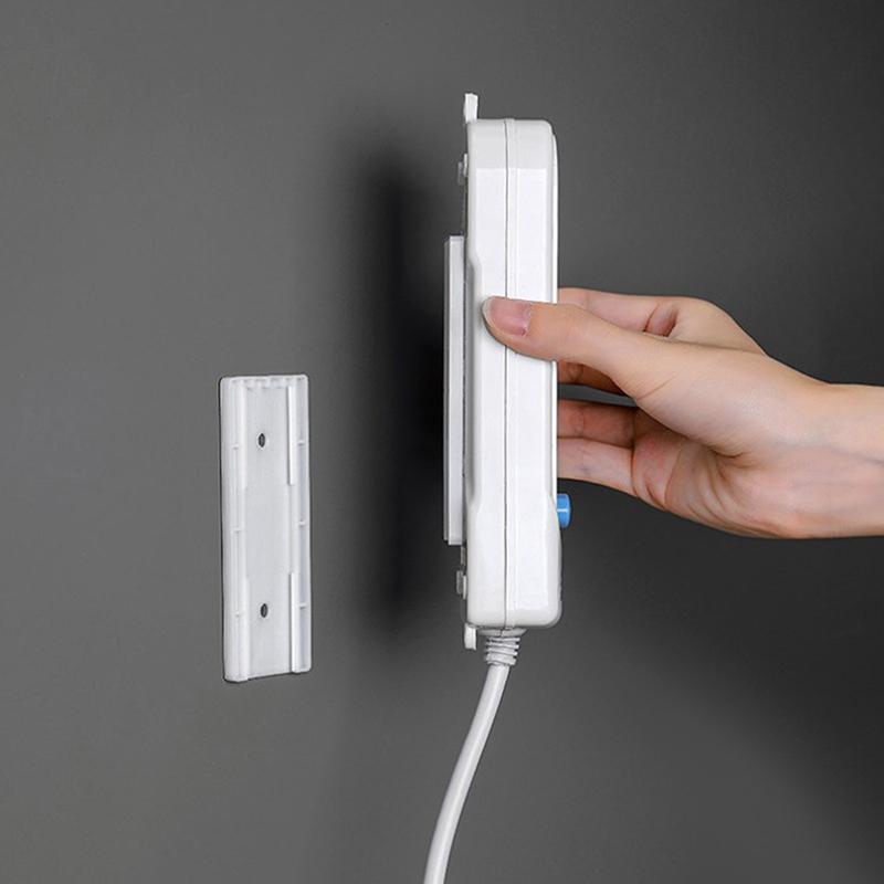 

Самоклеючий фіксатор для настільної розетки Органайзер для кабелів Настінний тримач подовжувача живлення Фіксатор Плагін Знімний настінний фіксатор onesize