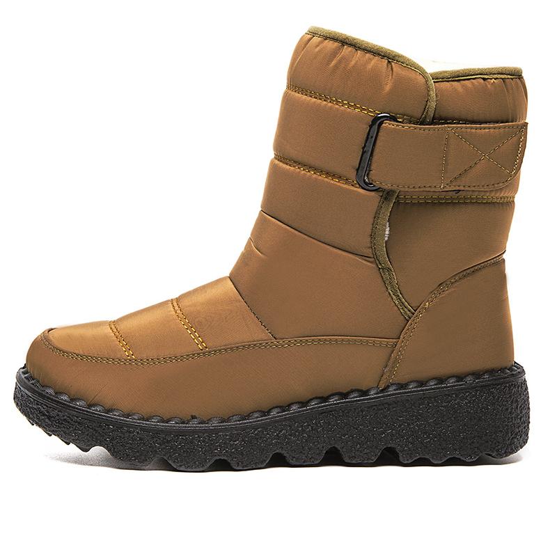 Fashion Snow Boots Woman Plus Size Shoes Woman Platform Women Shoes Plush Waterproof Mid High Boots Casual Boots Women Botas Mujer