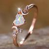 Jiuqin Schmuck Damen Herz Mond Mode Ring - Bestseller