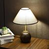 Retro Chinese Floral Table Lamp: Solid Wood Bedside Light for a Warm, Inviting Atmosphere