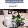 Acrylic Round Mirror Wall Sticker & Tabletop Candle Holder Display Tray