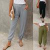 Pantaloni Casual Donna Autunno/Inverno 2026 Colore Unico Bottoni Micro-Svasati