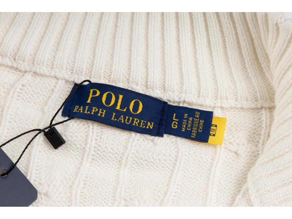 25ss Jesienno-Zimowy Wysokiej Jakości Kardigan z Splotu Warkoczowego z Kodem do Skanowania i Małym Haftowanym Logo