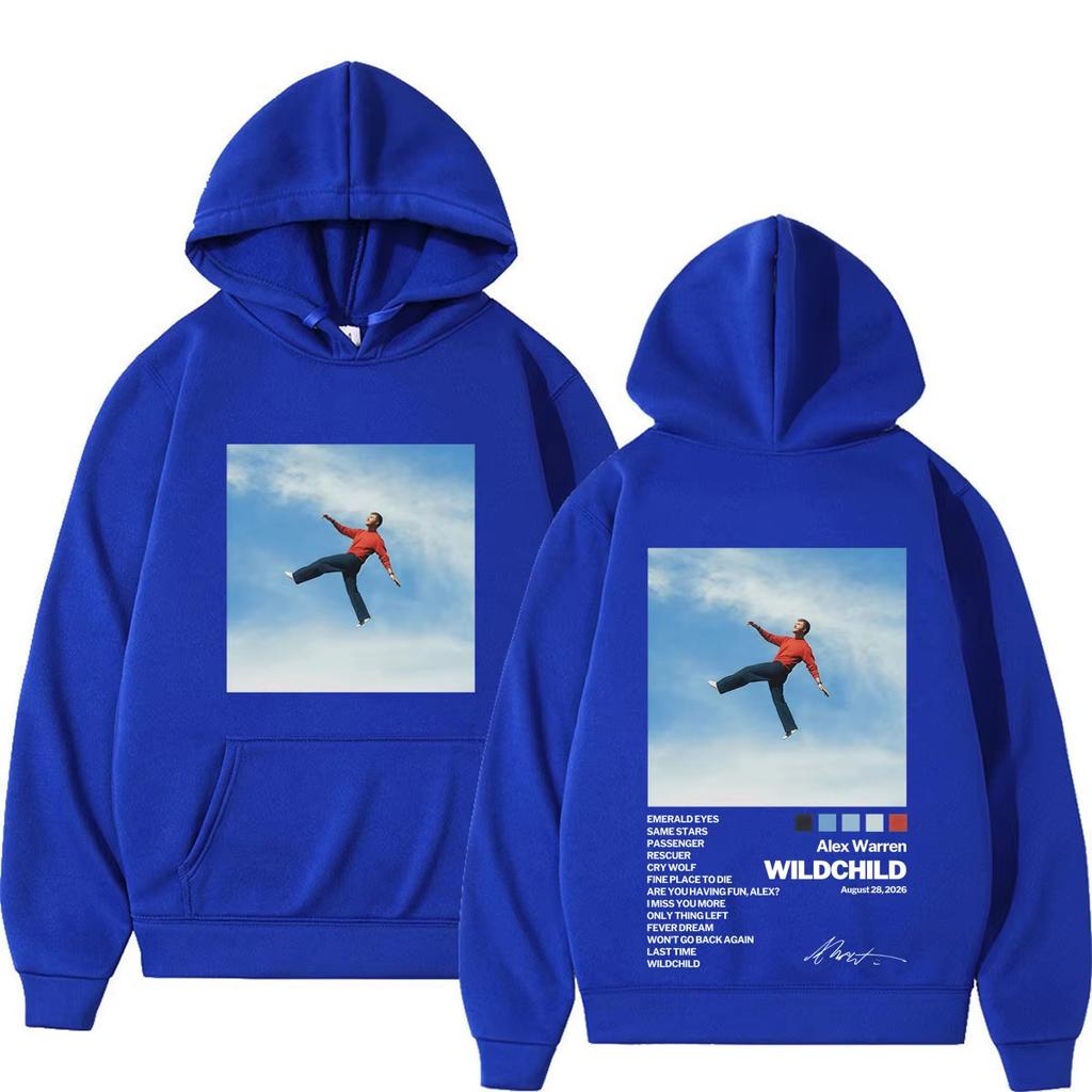 Alex Warren New Album Wild Child 2026 Tour Merch Hoodie Men Women Fashion Streetwear Vintage Printed Sweatshirt