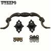 1set Jewelry Box Antique Lock Latch Hinge Handle Box Corner Guard Set for DIY Jewelry Boxes Antique Brass Excludes Jewelry Boxes