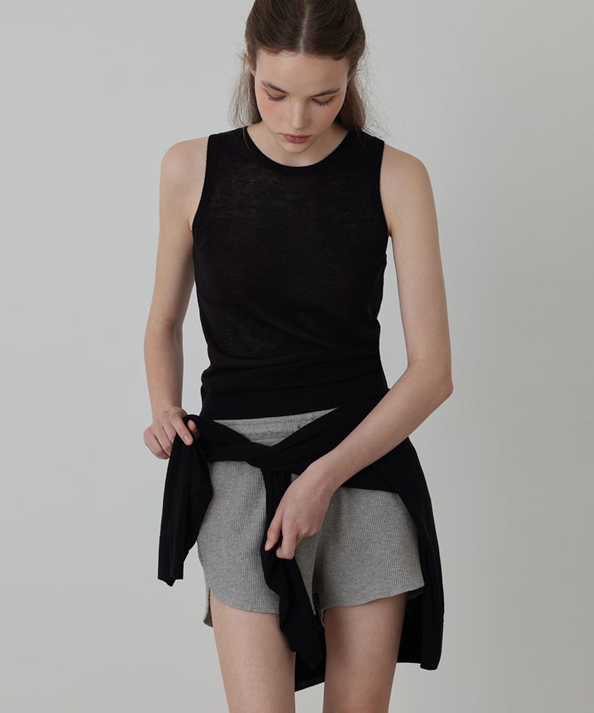 Kwinseulaebis Linen-Blend Sleeveless Knit Top_3Colors