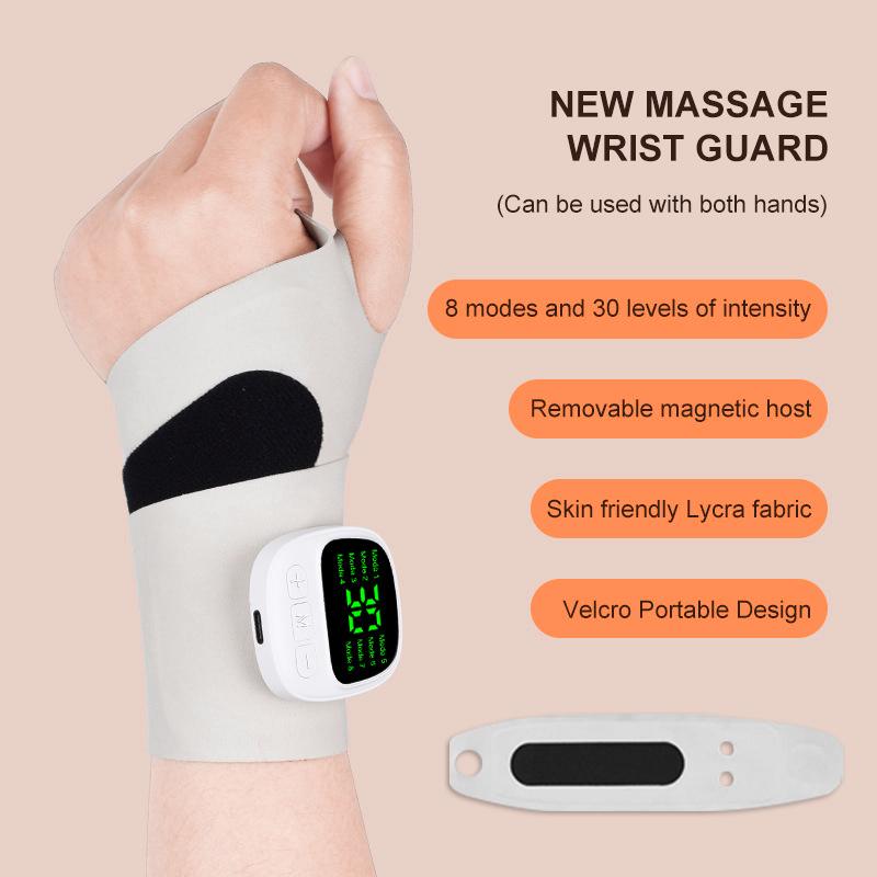 Elektrický masážní přístroj na zápěstí USB dobíjecí Vibrace Ulevuje od tenosynovitidy Masážní přístroj pro karpální tunel Úleva od únavy Péče o zdraví