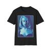 Blue Tone Girl Portrait Graphic Vintage Style Black 100% Cotton T-shirt Mens Womens Tees Top