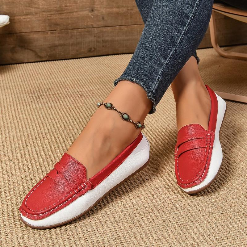 Shoes for Women 2024 Plus Size Loafers Women's Flats Daily Casual Flats Women Mixed Colors Round Toe Slip on Light Shoes Female