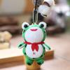 Plush Frog Plush Keyring Cartoon Frog Red Scarf Frog Plush Pendant   School Bag Pendant
